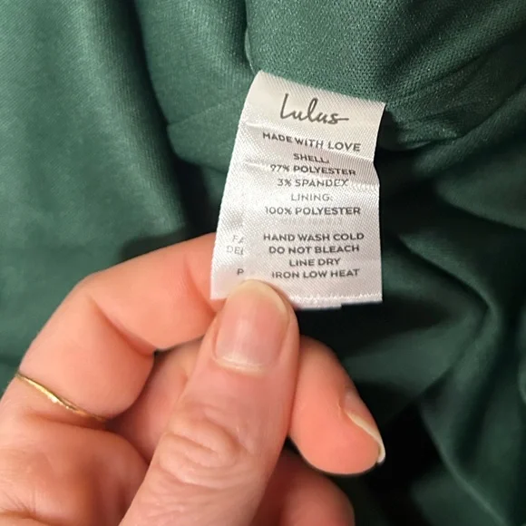 Lulus l NWT Caroline Emerald Green Satin Cowl Neck Maxi Dress - Picture 6 of 7